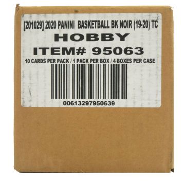2019-20 Panini Noir Basketball Hobby 4 Box (Case)