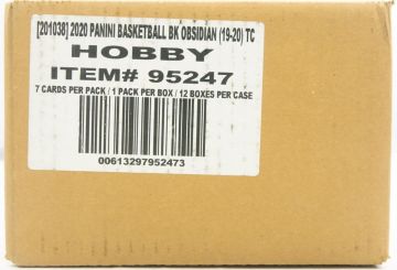 2019-20 Panini Obsidian Basketball Hobby 12 Box (Case)